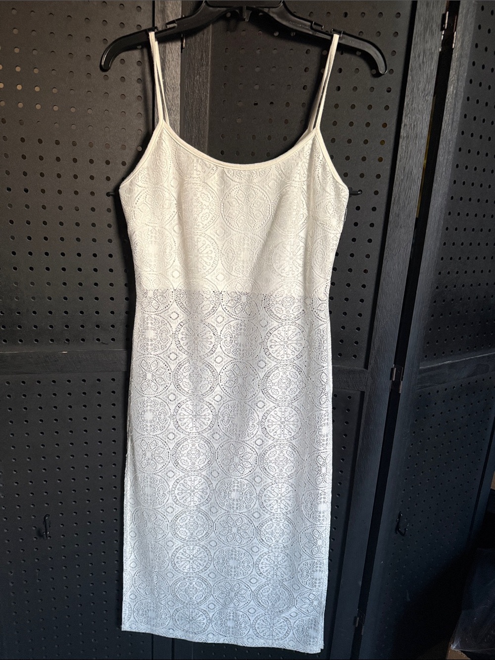 Charlotte Russe White Lace Midi Slip Dress